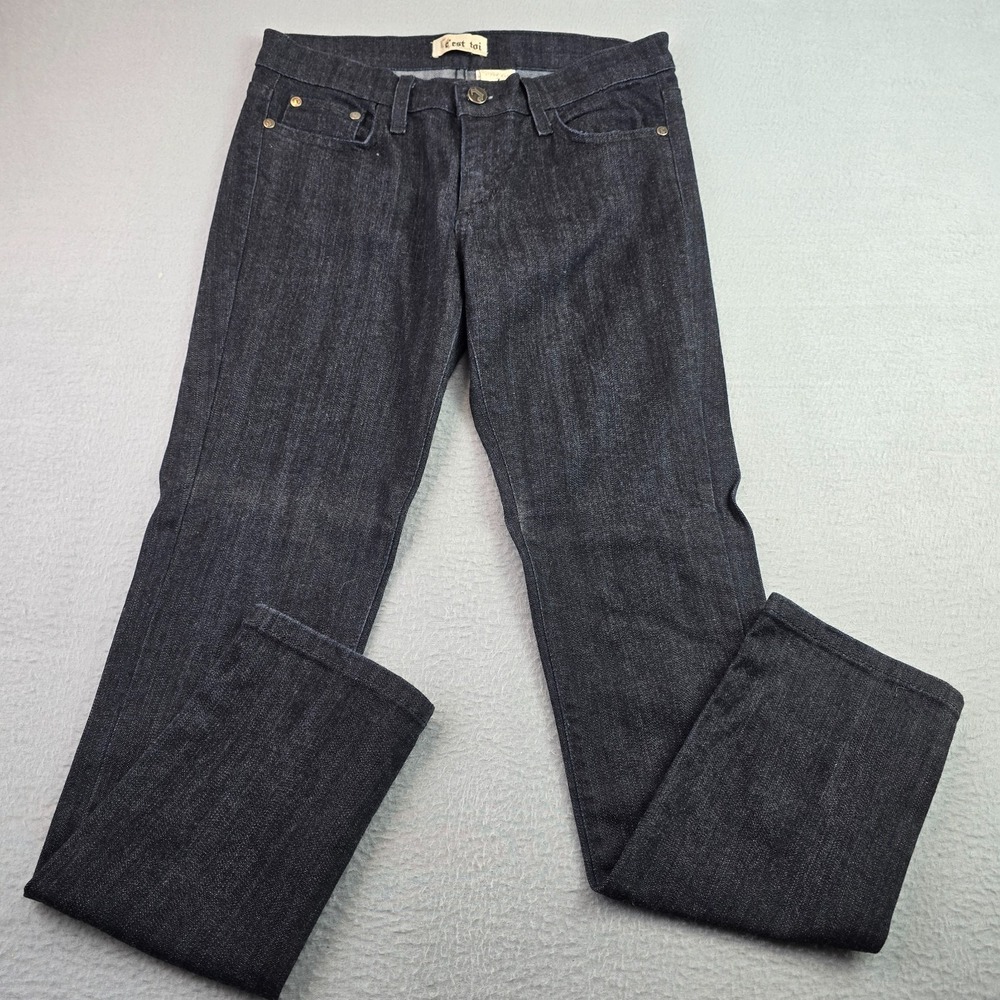C'est Toi Dark Wash Bootcut Jeans (7) Stretch Denim Made in USA Y2K Low Rise